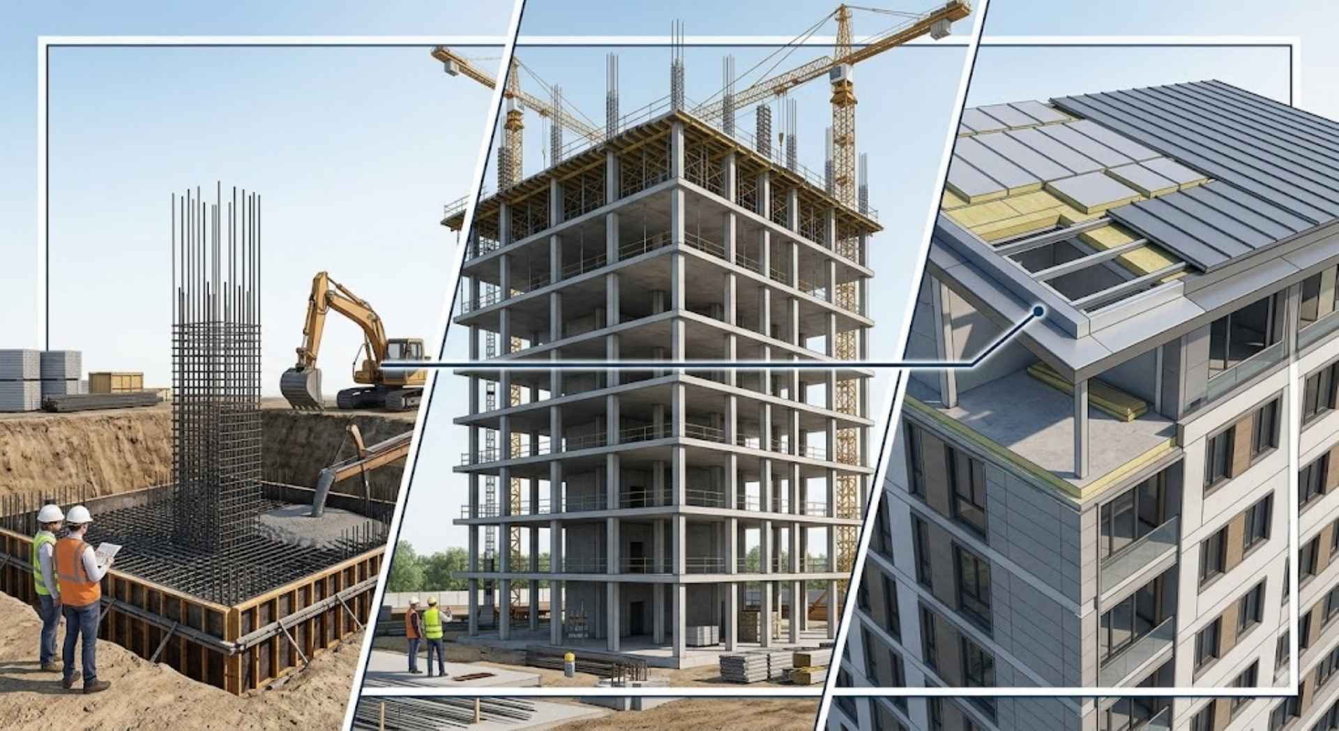 Temelden Çatıya Anahtar Teslim Müteahhitlik Hizmeti Şantiye İmalatı Odn İnşaat